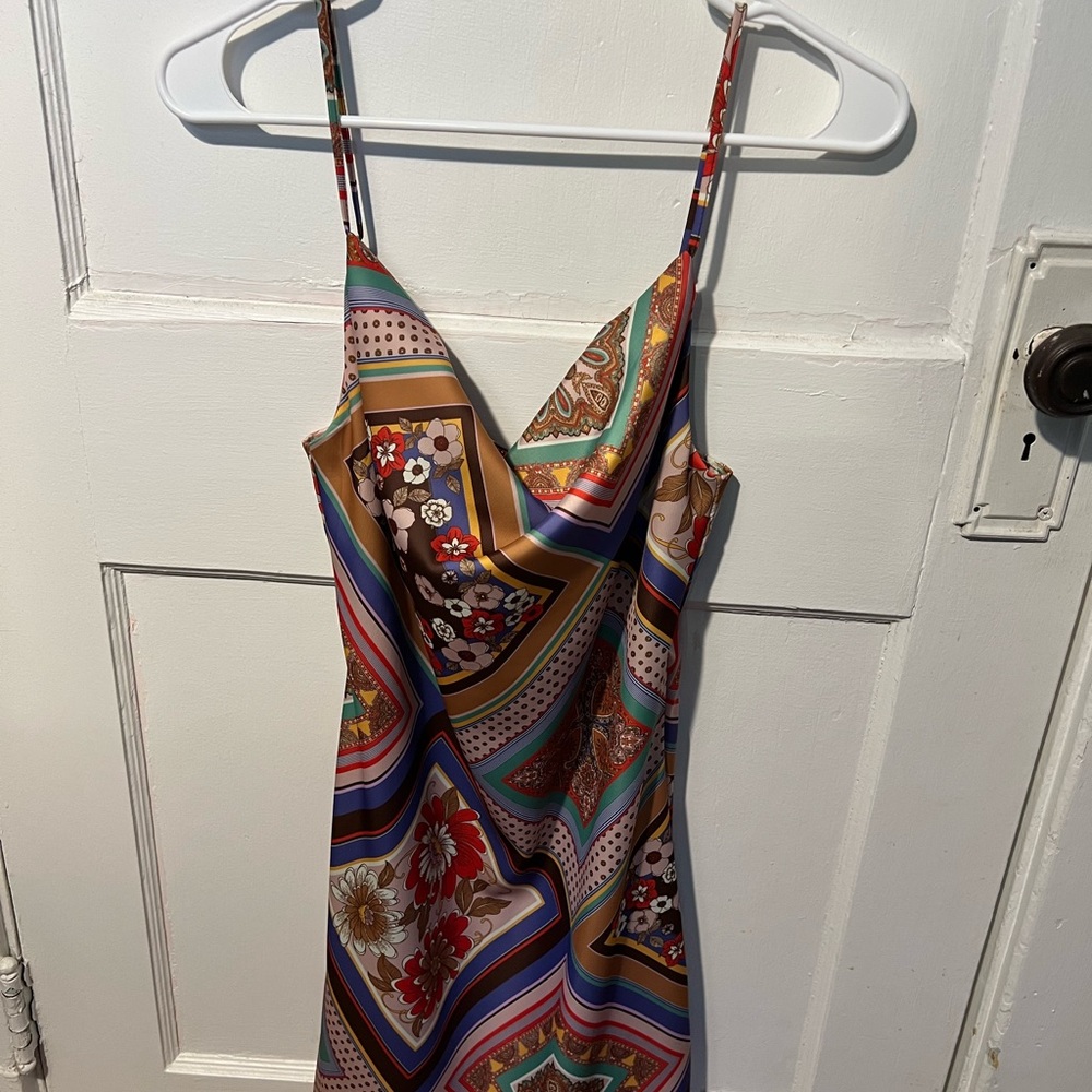 Multicolor Floral Patterned Women's Dress